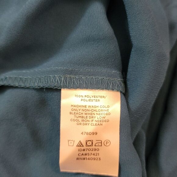 Loft Teal Flutter Sleeve Top Size XS - Picture 4 of 8